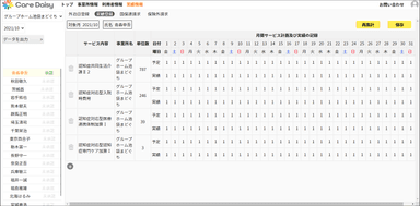 実績情報画面