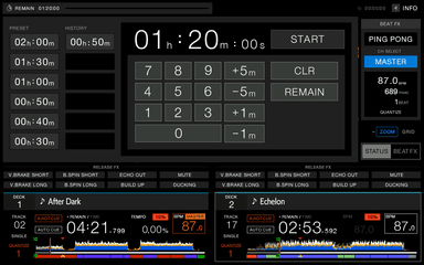 DJプレイの残り時間を簡単に確認できるCOUNTDOWN TIMER