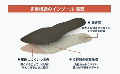 多層構造のインソール(1)