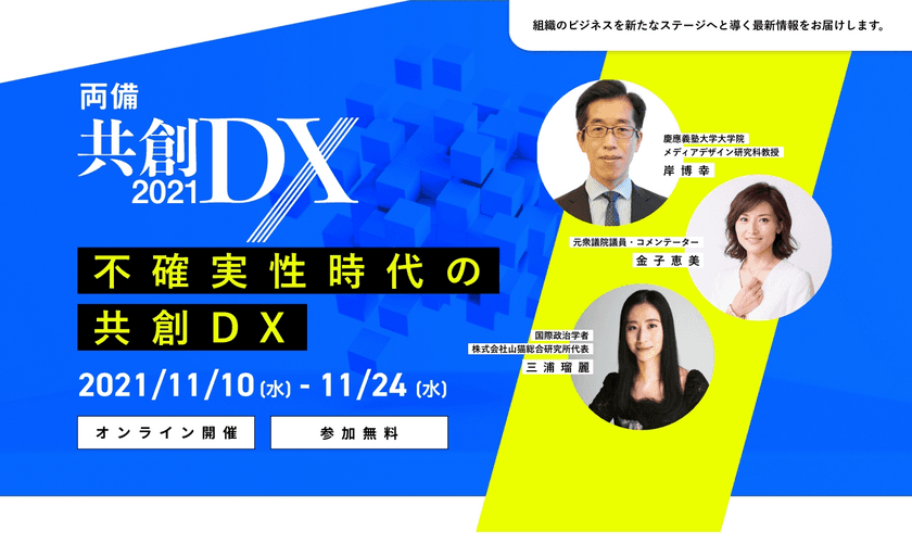 DX推進を支援するオンラインイベント「両備共創DX2021」　
＜いよいよ明日11月10日スタート＞協賛企業9社DX事例も紹介