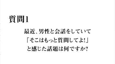 質問1 質問してほしい時とは？