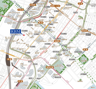 RBM銀座ビル-現地案内図