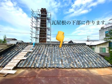 併設ゲストハウス改修建屋屋根