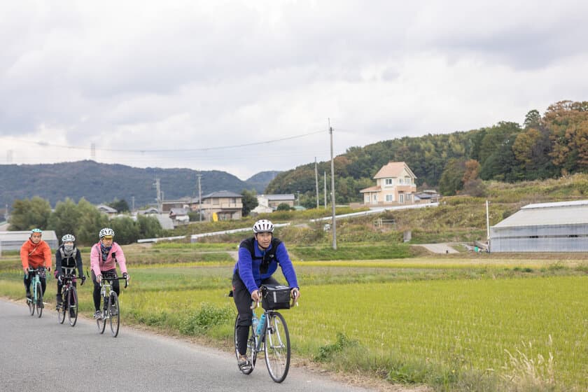 神戸農村サイクルツーリズム実証事業　
神戸農村の魅力を体験「モニターサイクリングツアー」を実施　
「国宝を有する文化遺産・
太山寺とじっくり愉しむ珈琲焙煎体験」に密着！