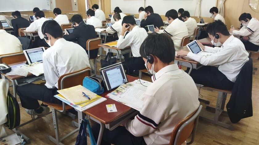 オンライン英会話CHATTY　
上宮学園中学校にてレッスン実施　
95.0％の生徒が朗読の上達を実感