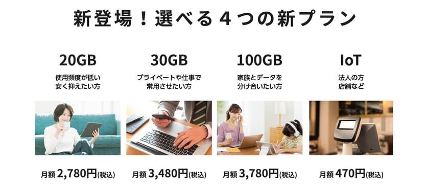 ピクセラモバイル 新プランを提供開始　
データ通信専用 新プランが月額 470円(税込)から