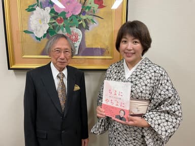 中西 進先生(左)と白駒さん