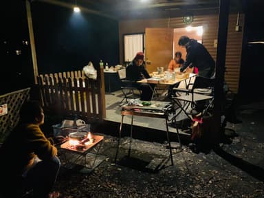 ケニーズファミリービレッジコテージでのBBQ