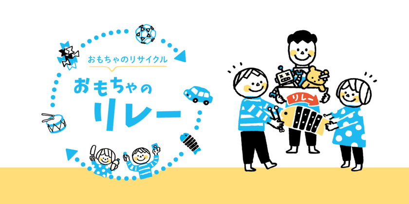 おもちゃのサブスク提供企業で日本初！※
子供が遊ばなくなったおもちゃを譲り受け、
幼児施設・児童養護施設へ
無償寄贈する「おもちゃのリレー」を開始