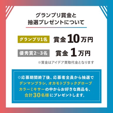 グランプリ賞金は10万円