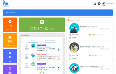 Online PBL Platformダッシュボードイメージ