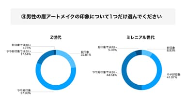 男性の眉アートメイクの印象について1つだけ選んでください