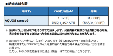 新端末料金表