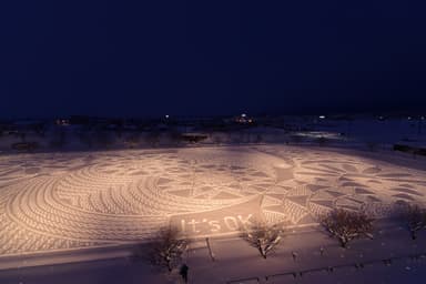 冬の田んぼアートライトアップ