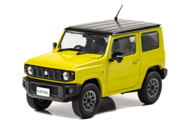 1/43 スズキ ジムニー XC (JB64W) 2018 Kinetic Yellow / ブラックルーフ：前