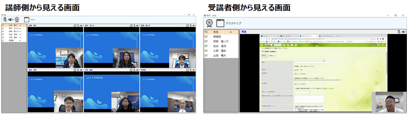 双方向型オンライン研修をより手軽に導入可能　
映像・音声リアルタイム共有化技術を用いた研修用ツールを開発