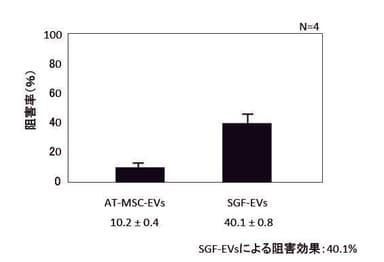 SGF-EVsのSpike-ACE2結合阻害効果