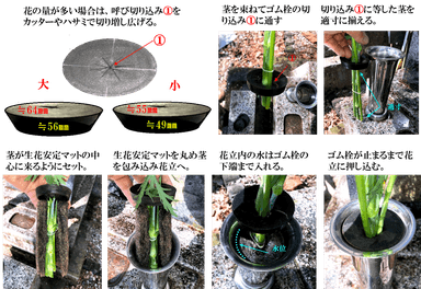 仏花の微笑み手順