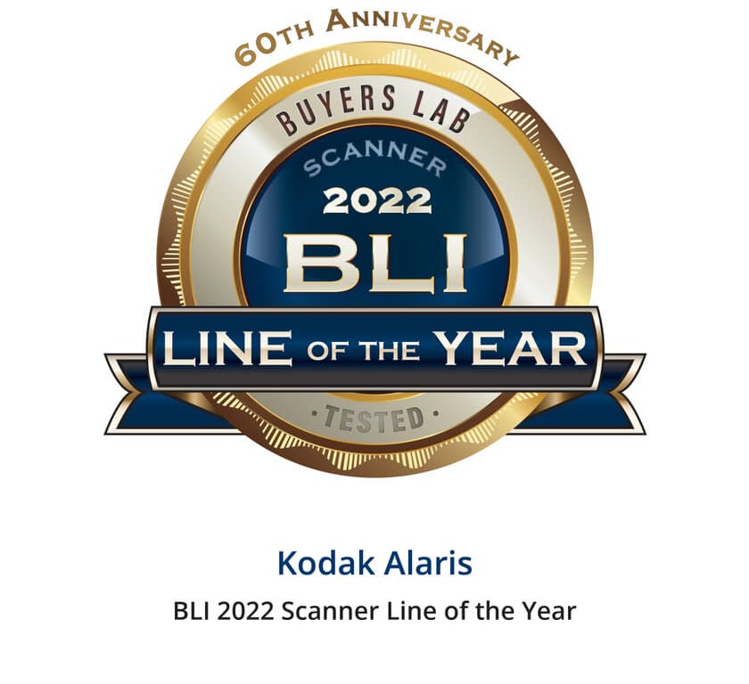 コダック アラリス、
「BLI 2022 Scanner Line of the Year Award」を受賞