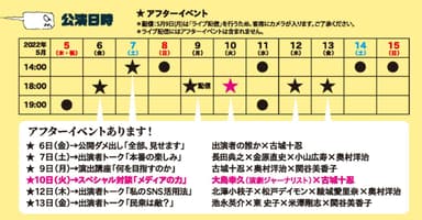 『民衆が敵』タイムテーブル