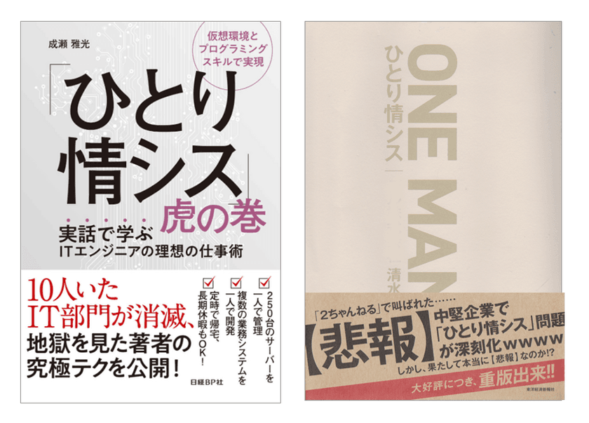 ひとり情シス、兼任情シス様向けに
ひとり情シス本2冊を合計50冊無料送付