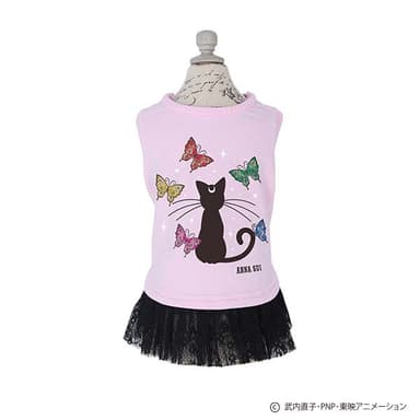 美少女戦士セーラームーン×ANNA SUI　ペットウェア　ルナレースワンピース(ピンク)