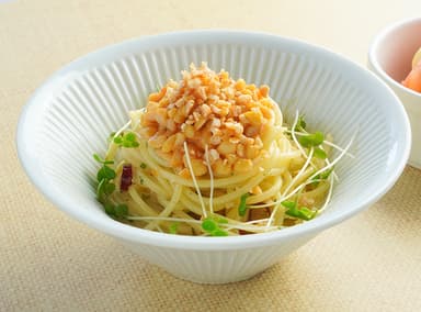 ザクザク納豆パスタ