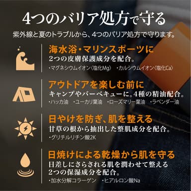 4つのバリア処方で守る