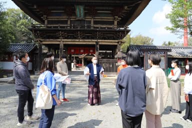 青井阿蘇神社での防災講話イメージ