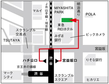 ▲渋谷ラーニングスタジオ 地図