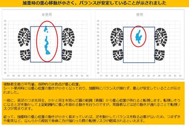 図2 荷重時の重心動揺試験