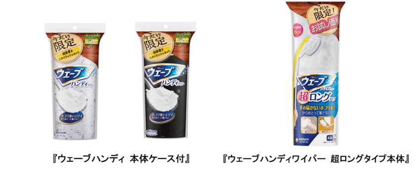 包装材のプラスチック使用量を約7～8割削減した環境配慮型商品
　『ウェーブハンディ』企画品を発売