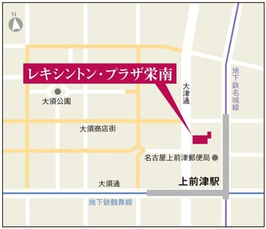 周辺地図(塗色部分が所在地)