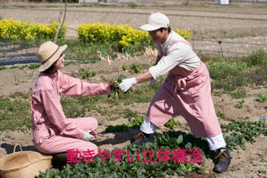 動きやすい立体構造