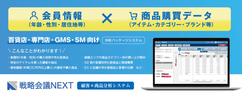 株式会社福屋(百貨店事業)が、
顧客×商品分析システム「戦略会議NEXT」を導入！