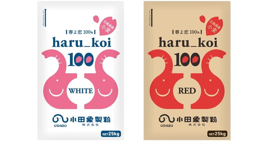 北海道産小麦“春よ恋”を100％使用
「haru_koi100 white/red」を2製品同時発売