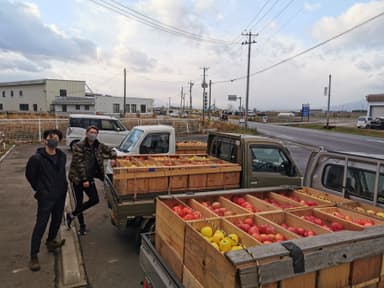 原料を醸造所ヘ運搬