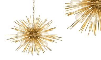 EICHHOLTZ_Chandelier Boivin matte brass finish