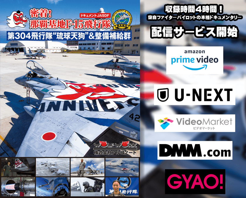 映画ではない、本物の日本のファイターパイロットの世界を体験　
航空自衛隊ドキュメンタリー
「密着！那覇基地F-15飛行隊」ネット配信開始！