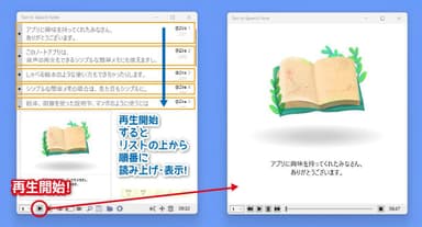 リストを上から再生していきます