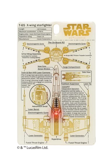 FLASH X-WING 基板アート ICカードケース　白