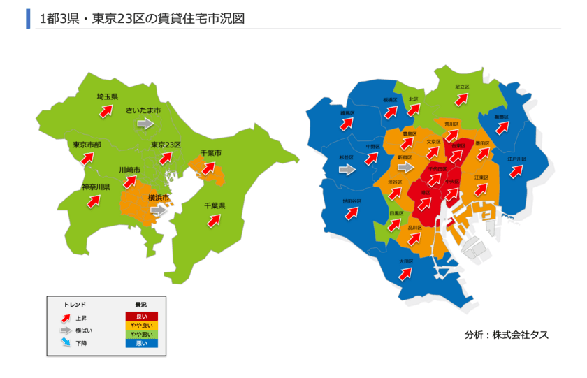 2022年第1四半期　1都3県賃貸住宅市況図
～賃貸住宅市場レポート　
首都圏版・関西圏・中京圏・福岡県版　2022年5月～