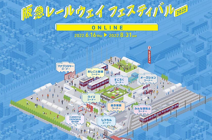 「阪急レールウェイフェスティバル2022 ONLINE」を開催します
～往年の車両を公開する新コーナーや
さらに充実したコンテンツをお楽しみください～