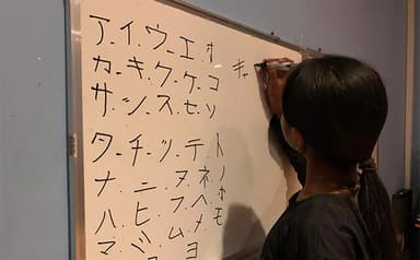 日本語勉強の様子