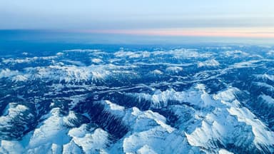 空から眺める立山連峰