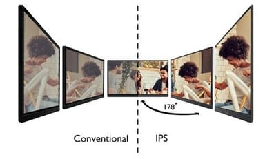 IPSパネルの採用で正確な色・画像表示