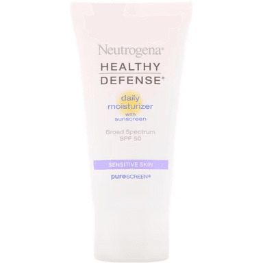 Neutrogena&#44; Healthy Defense&#44; 日焼け止め配合デイリーモイスチャライザー&#44; 広域スペクトルSPF数値50&#44; 50ml