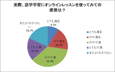 オンライン語学レッスンの感想、満足度