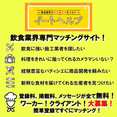 飲食業界に関わる仕事ならOK！