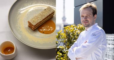 「Beige Alain Ducasse Tokyo」の「Millefeuille Glace Mangue Passion」